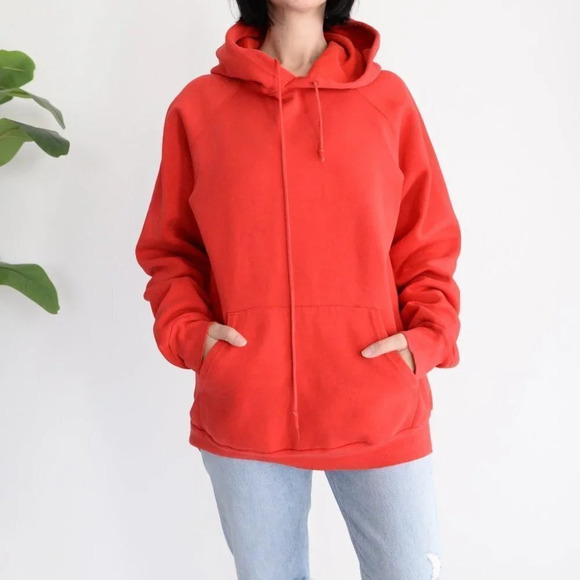 Vintage  Cotton Ginny Red Hoodie/ Bunny Hug Sweater XLarge - Picture 2 of 14